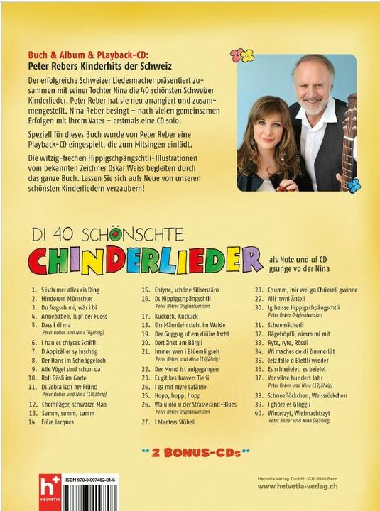 Actual product image The most beautiful children's songs (Swiss German, Oskar Weiss, Peter Reber, 2024)