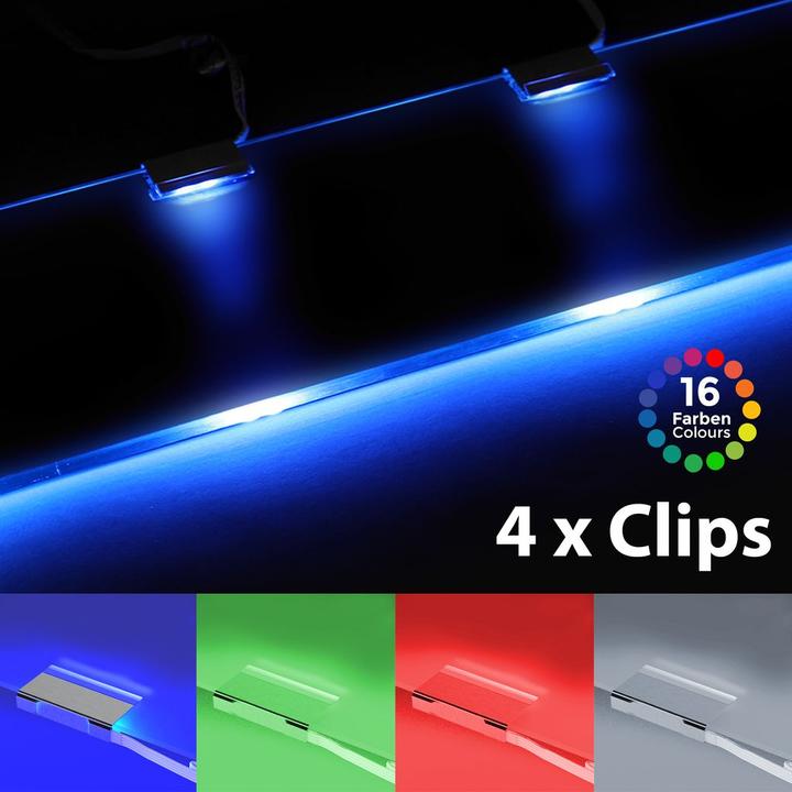 Image du produit B.K.Licht Éclairage LED de la tablette en verre, set de 4