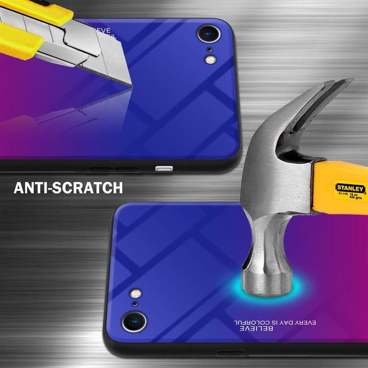 Produktbild Cadorabo TPU 2 Farben Glas Cover (Apple iPhone 7, Apple iPhone SE (2nd Gen))