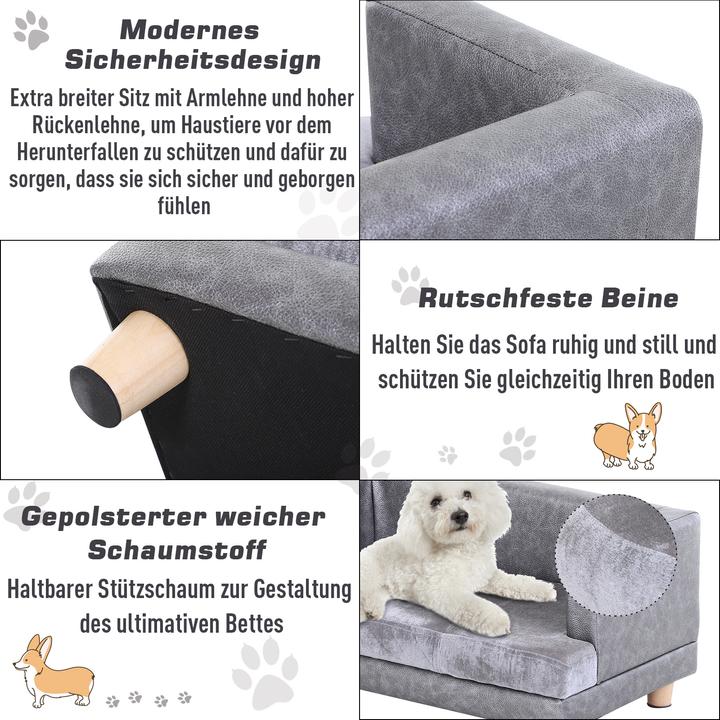 Actual product image PawHut Dog sofa in a modern design (Dog)