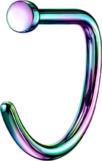 Produktbild Star Piercing Nasenring offen farbig D-Form (ohne Messing, Titan G23)
