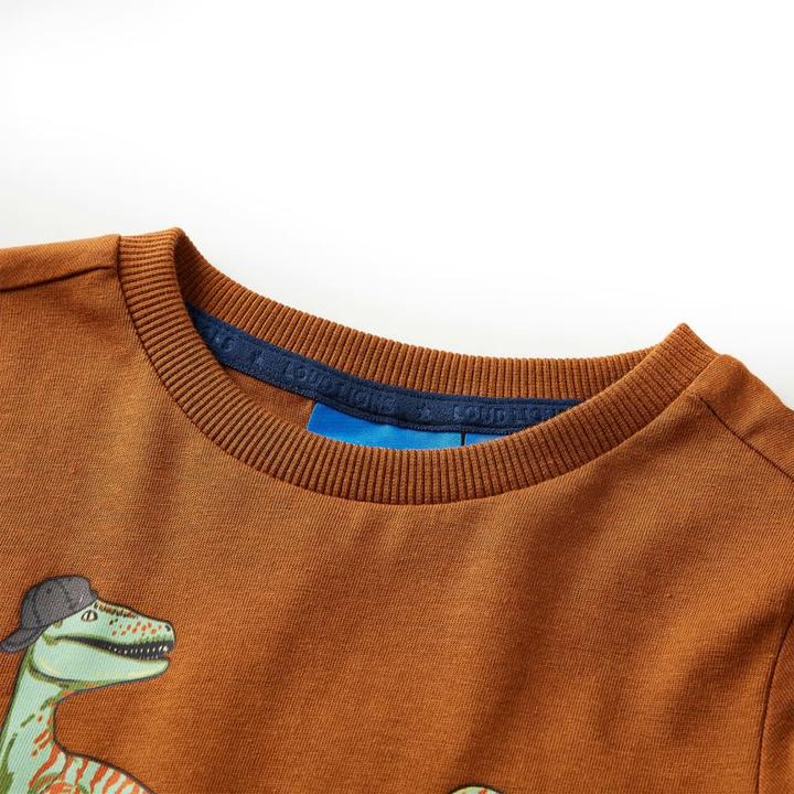 Immagine prodotto VidaXL Camicia da bambino a maniche lunghe Cognac 116,Materiale: 100 (116)