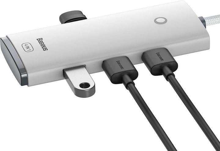 Produktbild Baseus Lite Series 4-Port Type-C HUB Adapter (Type-C to USB 3.0*4 ) 2m White (USB-C, 80 Ports)