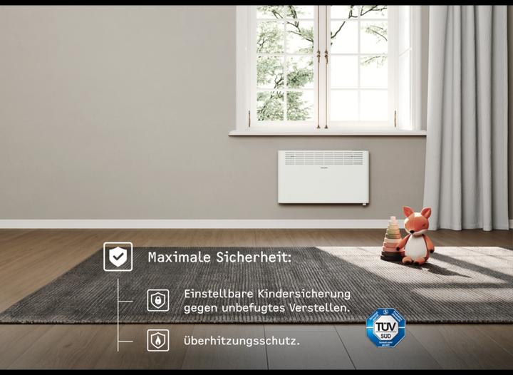Actual product image Stiebel Eltron CNS 2000 Plus LCD, 2.0 kW wall convector for approx. 25 m², TÜV tested (2000 W)