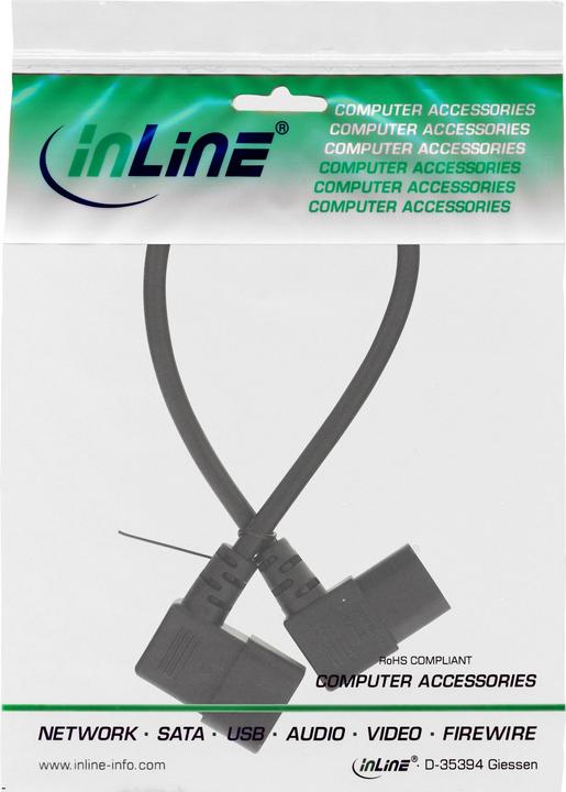 Actual product image InLine Mains cable IEC extension (0.40 m, C14, C13)