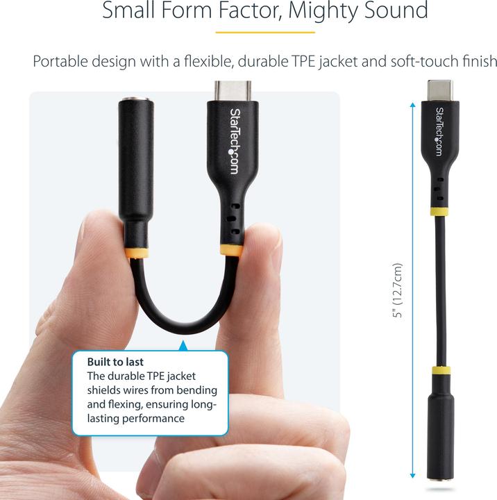 Produktbild StarTech Adap USB-C to 3.5mm Audio (M/F)