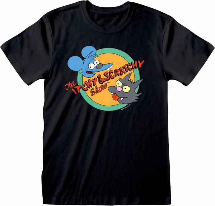 Actual product image The Simpsons Unisex Adult Itchy And Scratchy Show T-Shirt (XL)