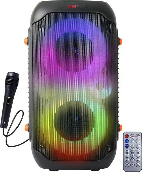 Actual product image Esperanza EP156 BT FM LED RGB KARAOKE speaker black 20W (5 h, Battery operated)