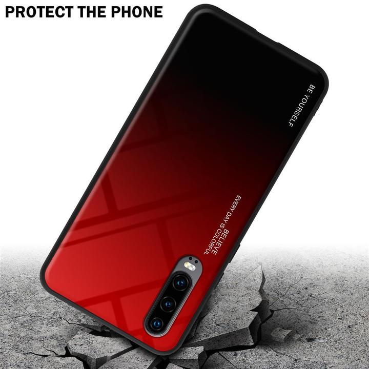 Produktbild Cadorabo TPU 2 Farben Glas Cover (Huawei P30)