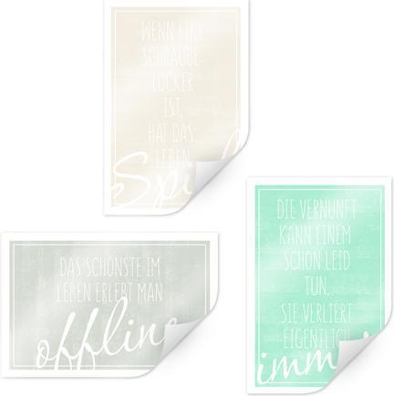 Image du produit Trenddeko Profiter de la vie - Set (1 x 60 x 40 cm, 2 x 40 x 60 cm)