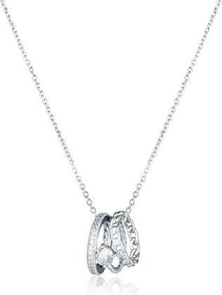Immagine prodotto JVD - Silver necklace with zircons SVLN0497S610045 + SVLP0497S61BI00 (chain. pendant)