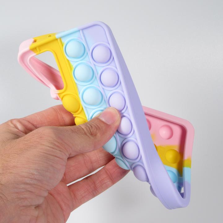 Produktbild PhoneLook Hülle Silikon Luftblasen Anti-Stress Regenbogen (Samsung Galaxy A52)