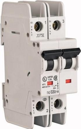 Produktbild Eaton MOE FAZ-C6/2-NA Leistungsschutzschalter C-Charakter 6A 2p