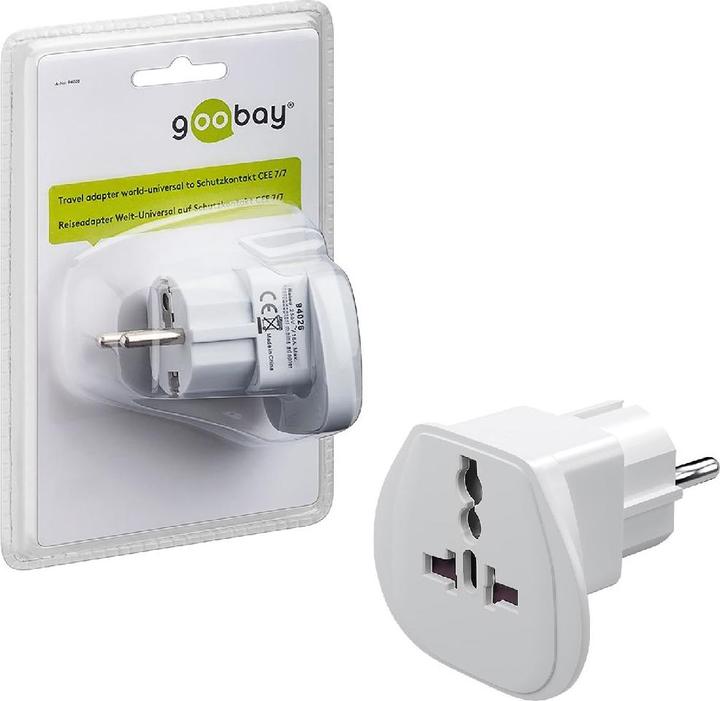 Actual product image Goobay Travel adapter