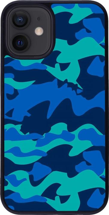 Produktbild PhoneLook Hülle Silikon schwarz Camo Blue (Apple iPhone 12 mini)