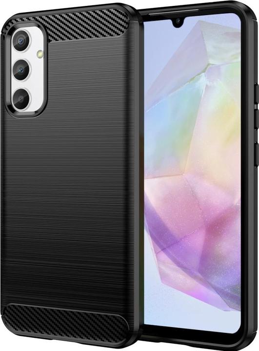 Screenguard Carbon Brushed Soft TPU Case (Samsung Galaxy A35)