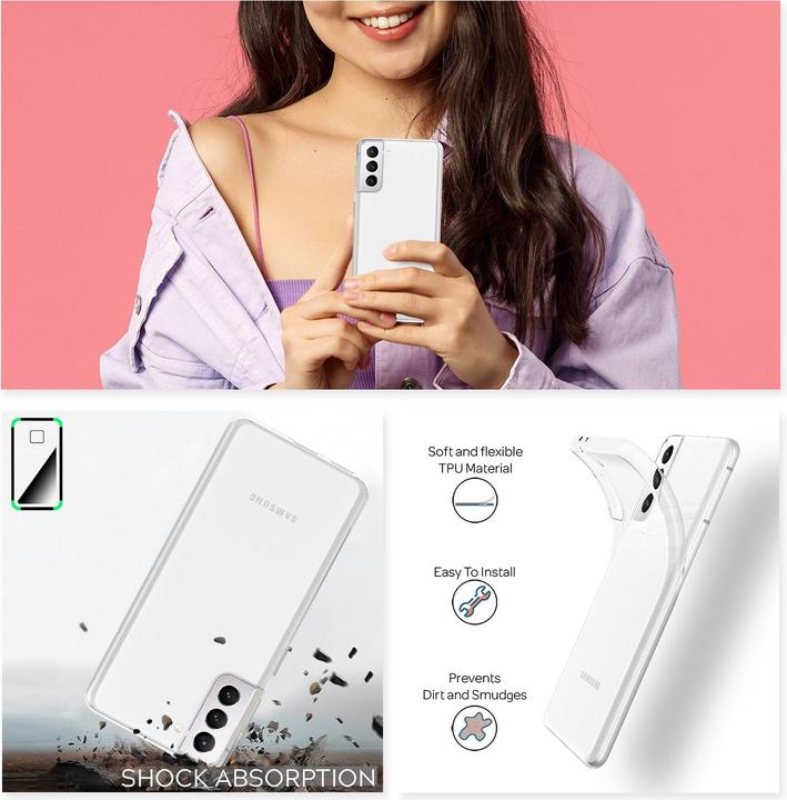 Actual product image Nalia Mobile phone cover (Samsung Galaxy S21)