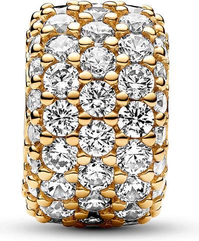 Immagine prodotto Pandora Charm scintillante a tre file di pavé (Metallo, Dorato)