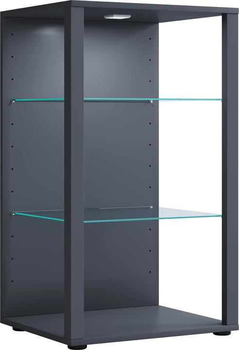 Produktbild VCM Holz Glas Vitrine Sammelvitrine Glasvitrine Schaukasten Standvitrine Glasol XL (52 x 44 x 90 cm)