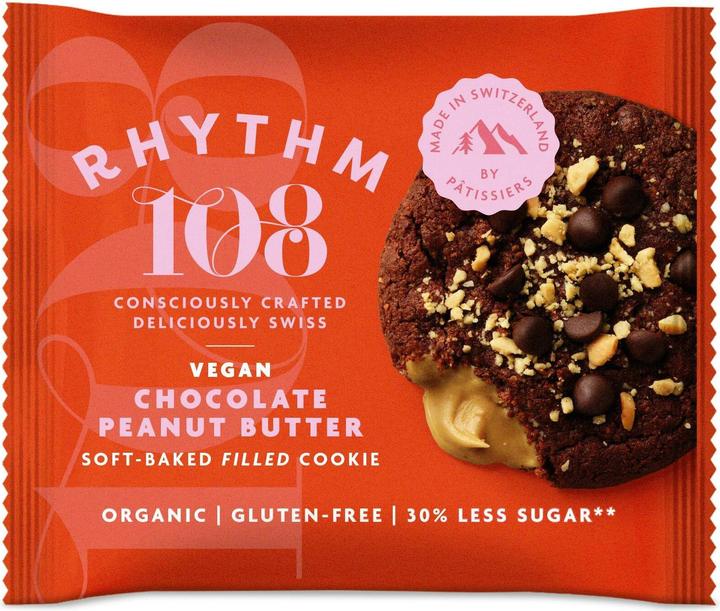 Produktbild Rhythm 108 Vegan Chocolate Peanut Butter Soft-Baked Filled Cookie Bio (1 Stk., 50 g)