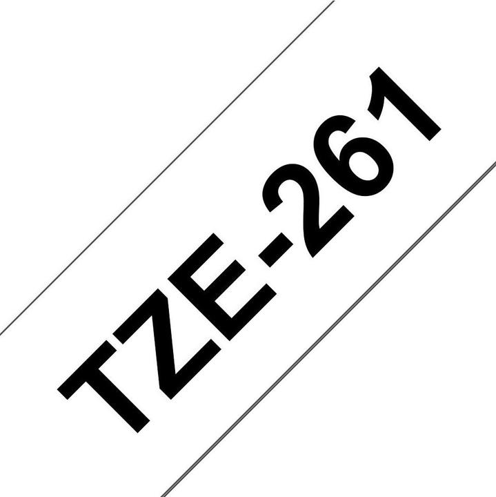 Actual product image Brother Tze-261 (3.60 cm, White, Black)