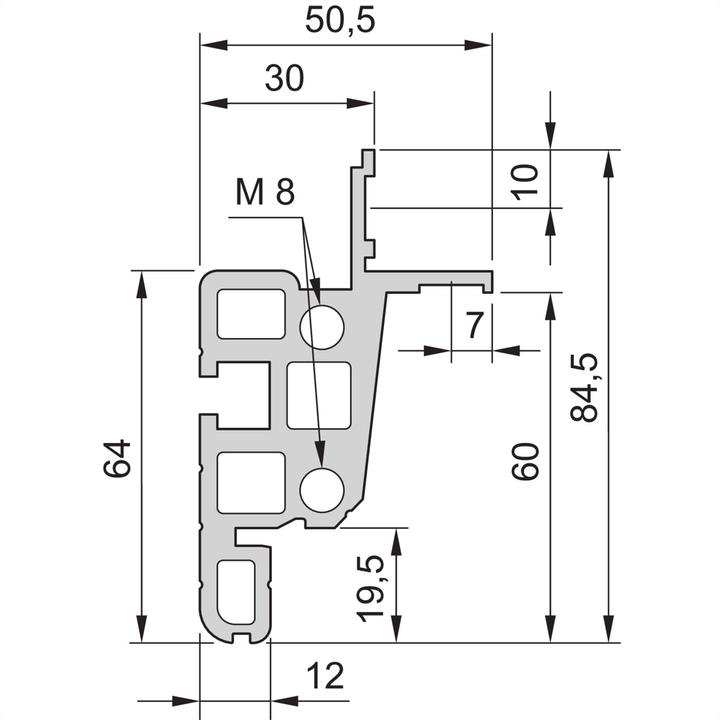 Produktbild Schroff Gestell (Novastar),Universal, Heavy-Duty RAL7021, 12HE x 553mm x 800mm (12.44 HE, 19 Zoll Rack)