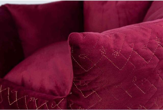 Actual product image Trixie Natalya bed, round, ø 50 cm, bordeaux (Dog)