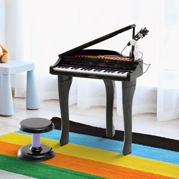 Immagine prodotto Homcom Pianoforte per bambini con microfono (Inglese, Tedesco)