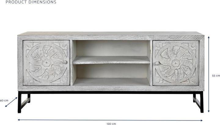 Immagine prodotto DKD Home Decor TV furniture Metal Mango wood (130 x 40 x 55 cm) (130 x 40 x 55 cm)