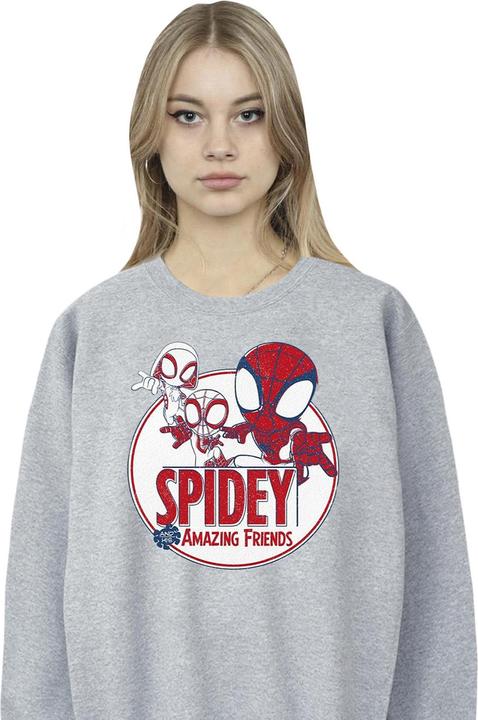 Actual product image Womens/Ladies Spidey And His Amazing Friends Circle Sweatshirt (4XL)