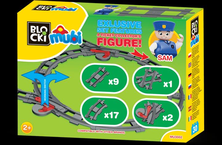 Actual product image Block Happy Train Tracks