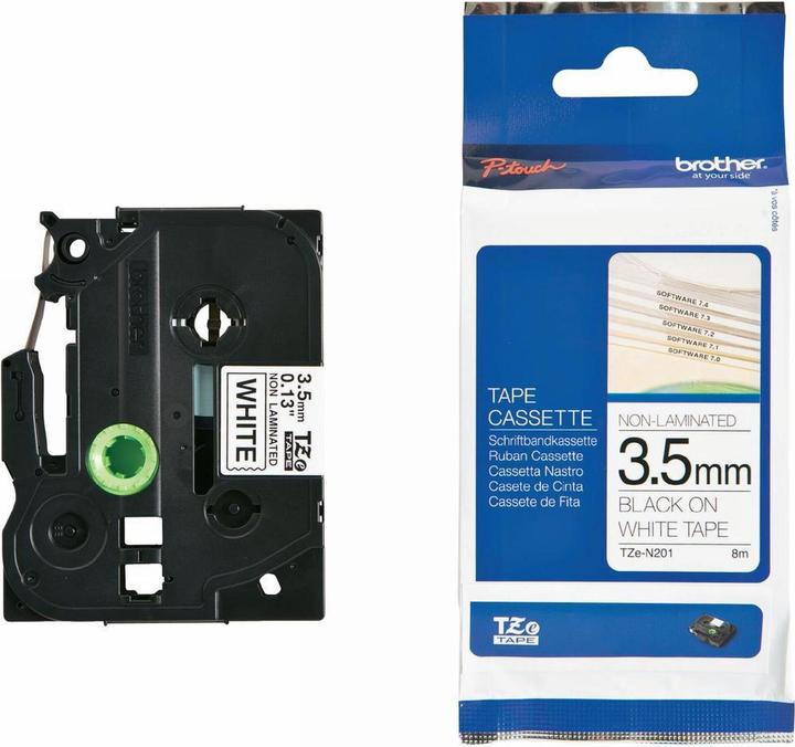 Actual product image Brother Tze-N201 (0.35 cm, Black)