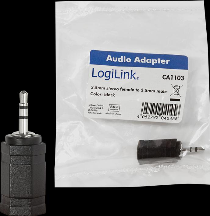 Immagine prodotto LogiLink Adattatore per cuffie stereo (Adattatore jack)