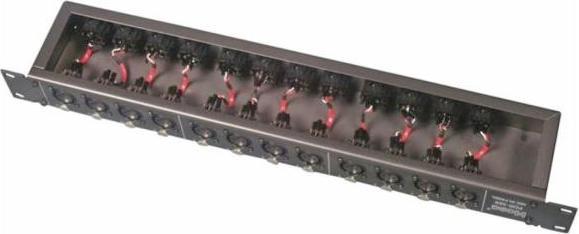 Hosa PDR-369 Patch Bay 12-POINT DE-Normalled XLR3F To XLR3M (0.51 m, XLR)