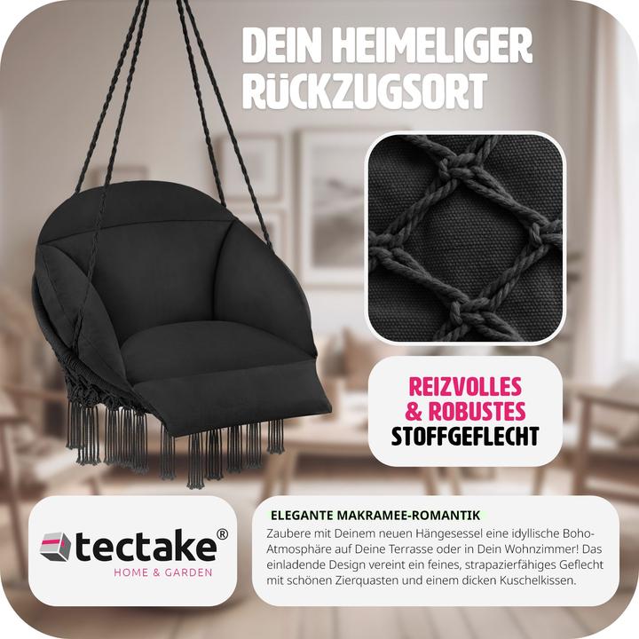 Actual product image tectake Poltrona sospesa Samira (150 kg)