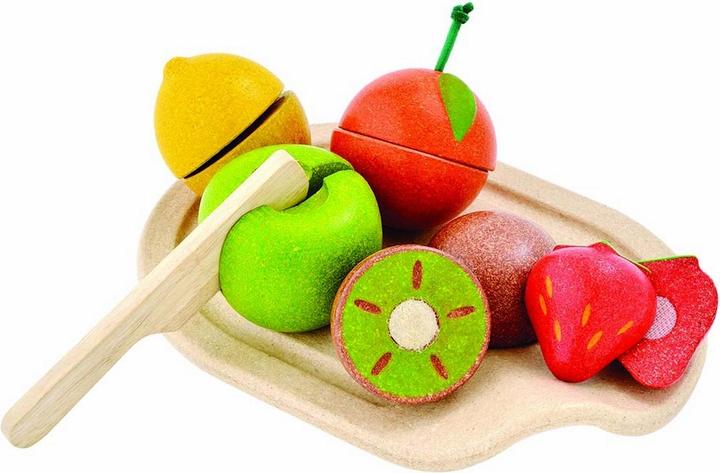 Produktbild Plantoys Früchte-Set auf Schneidbrett