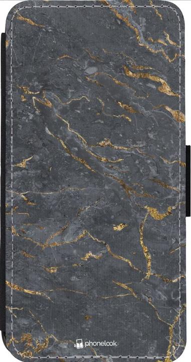 Produktbild PhoneLook Hülle Wallet schwarz Grey Gold Marble (Apple iPhone 13 Pro Max)