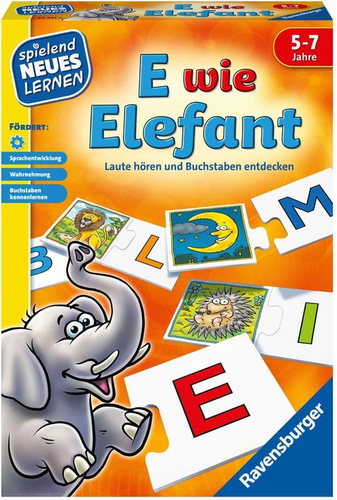 Actual product image Ravensburger E for elephant (German)