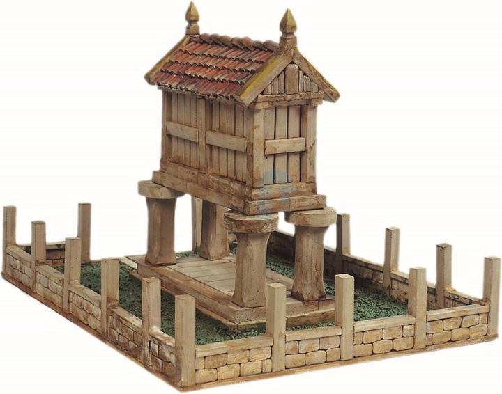 Image du produit Block Cuit. Kit maquette 3D en céramique - Grenier galicien «Hórreo» (33 x 24 x 26 cm)