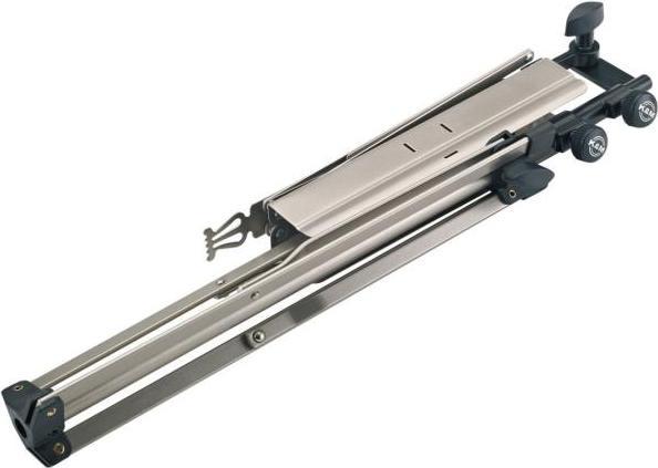Produktbild K&M 100-5 Notenständer Nickel mit TaschemitKlammern