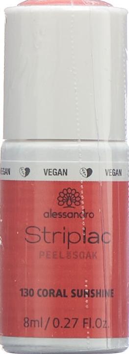 Produktbild Alessandro Striplac Peel or Soak (130 Coral Sunshine, UV-Gel Lack)