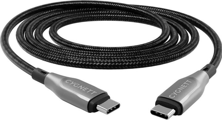 Actual product image Cygnett Armoured USB-C to USB-C (USB 2.0) cable, black, 3 m (3 m, USB 2.0)