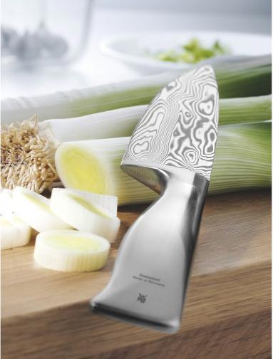 Produktbild WMF Damastmesser Kochmesser 33,5cm Grand Gourmet Damaststahl 120-lagig PC Holzbox (20 cm)