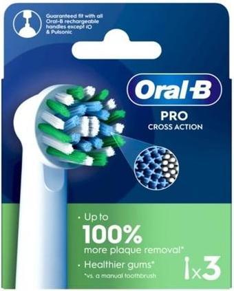 Produktbild Oral-B Pro Cross Action Electric Toothbrush Heads 3 Pack (3 x)