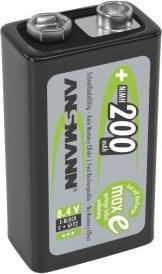Produktbild Ansmann maxE - Batterie 9V - NiMH - (wiederaufladbar) (25 Stk., 9V Block, 200 mAh, Akku)
