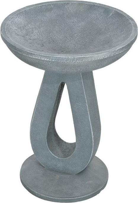 Image du produit Swisshandel24 Vogeltränke, Vogelbad mit Ständer, Stein-Look, Grau