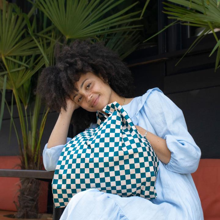 Image du produit Kind Bag Sac moyen Checkerb. Teal & Beige
