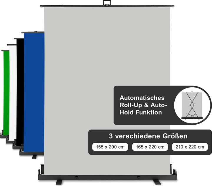 Produktbild Walimex pro pro Roll-up Panel Hintergrund 155x200cm (155 cm, 200 cm)