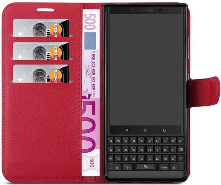 Actual product image Cadorabo Book with stand function cover (Blackberry KEY2 LE)