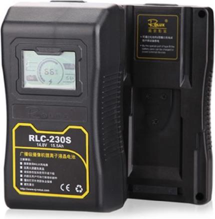 Actual product image Rolux V-Mount Battery RLC-230S 230Wh 14.8V 15500mAh (1 pcs., 15500 mAh, Rechargeable battery)